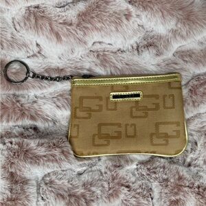 Guess Mini Zip Pouch Keychain Wallet